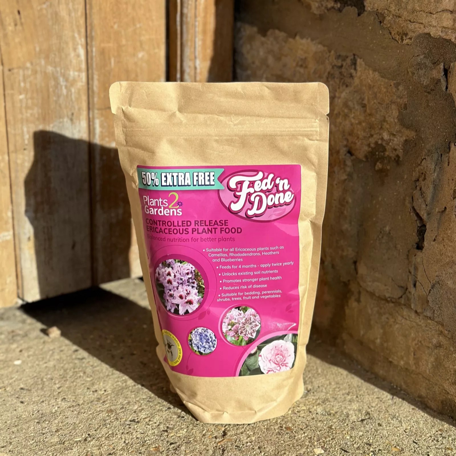Plants2Gardens Fed N Done Ericaceous Plant Food Extra Fill QVC UK