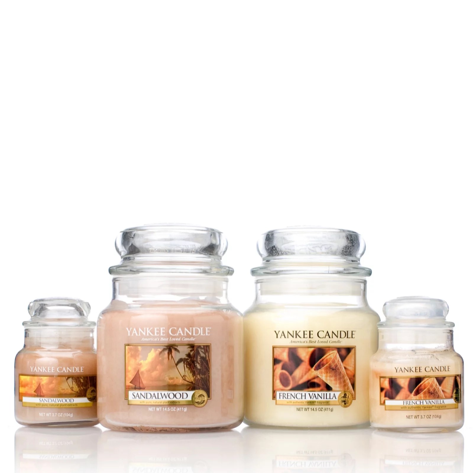 Yankee Candle French Vanilla & Sandalwood Medium & Small Jars QVC UK