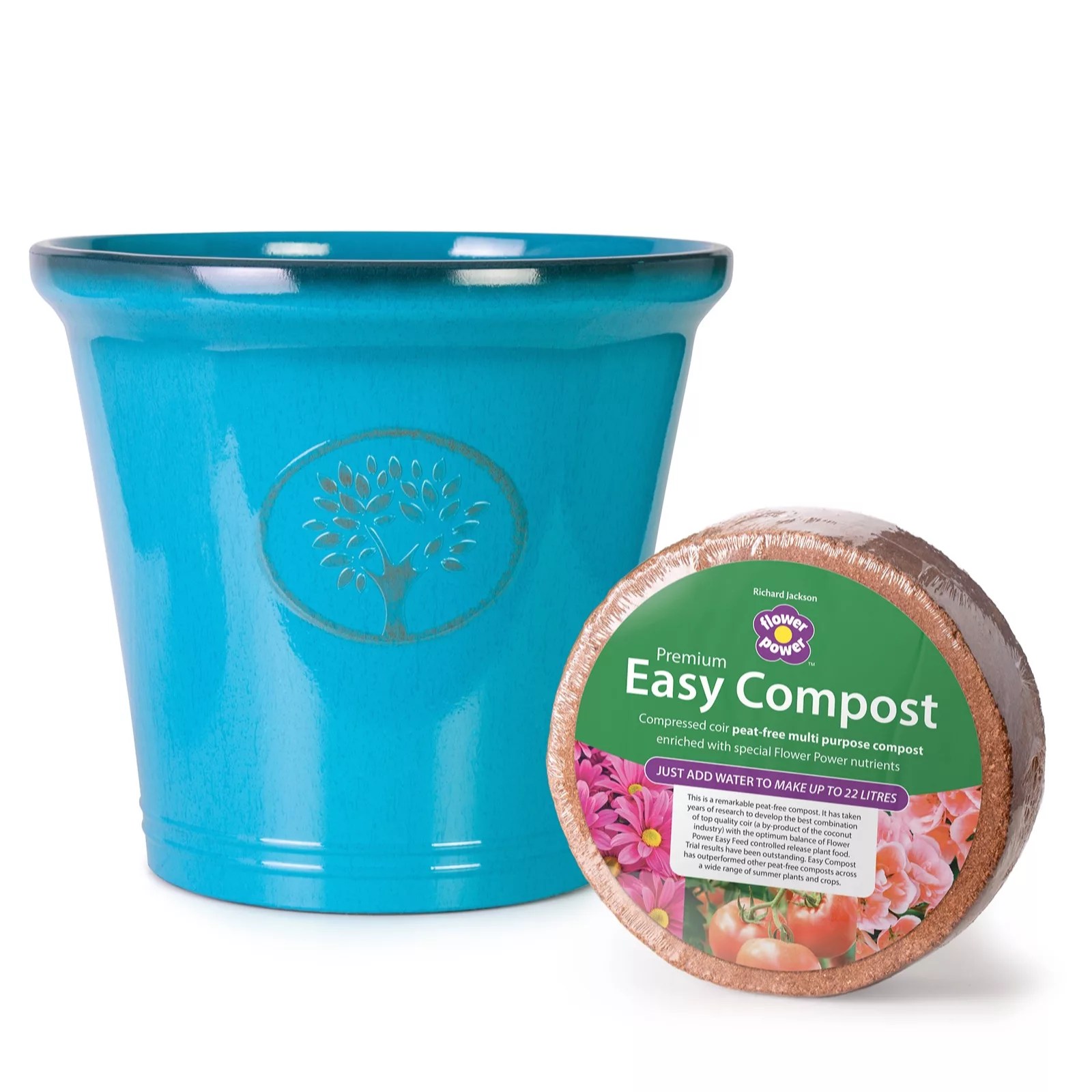 Richard Jackson 37.5cm Planter with Easy Compost & Lily Bulbs QVC UK