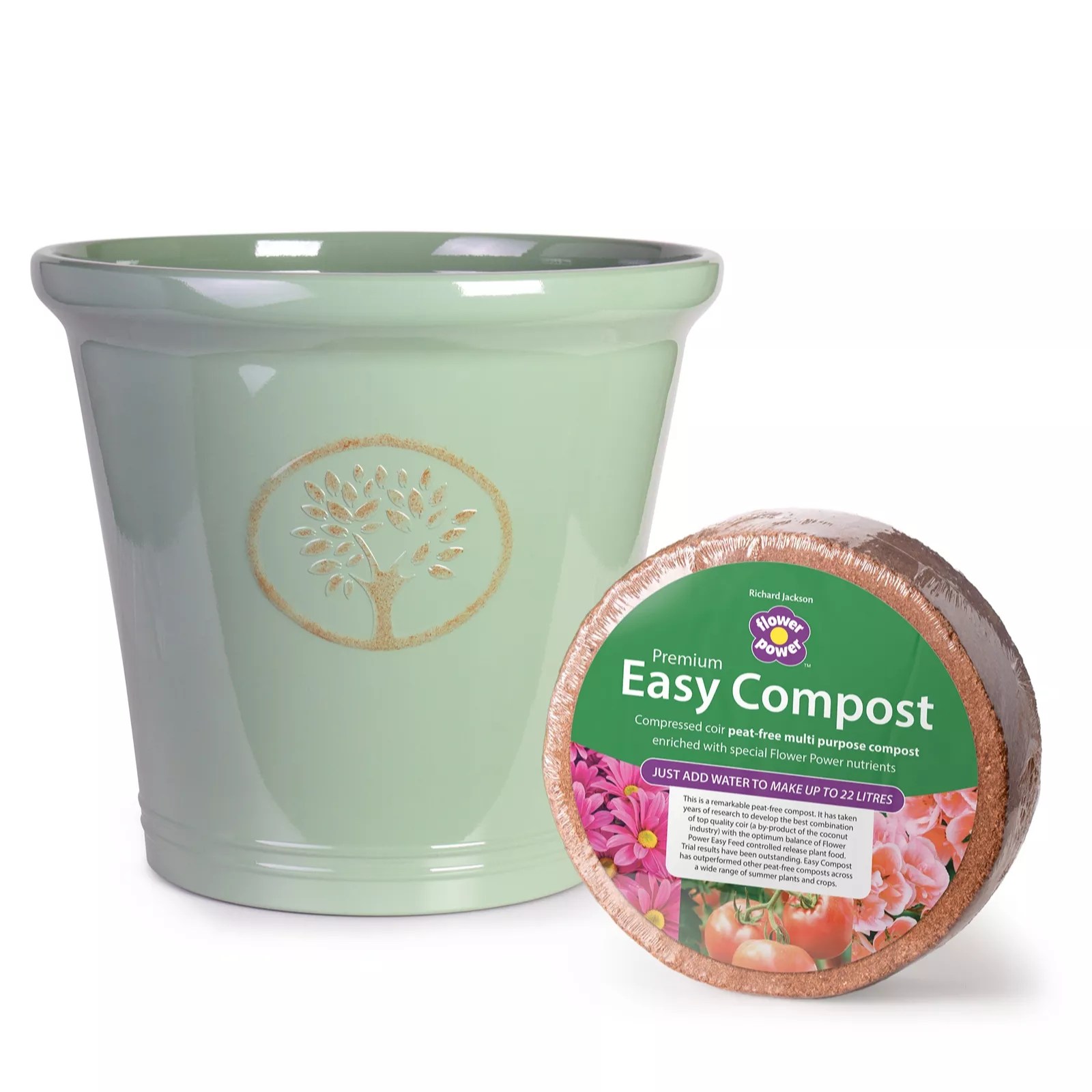 Richard Jackson 37.5cm Planter with Easy Compost & Lily Bulbs QVC UK