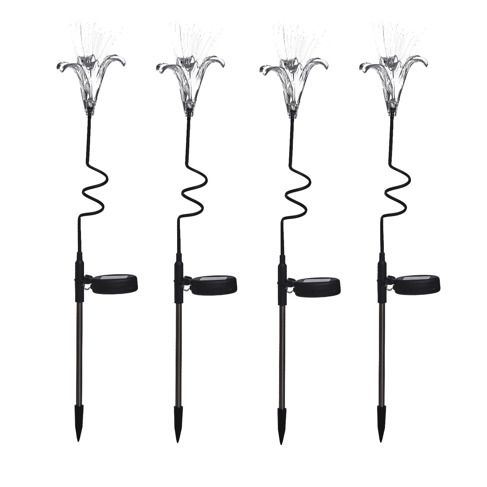 Luxform Set of 4 Solar Flowers QVC UK