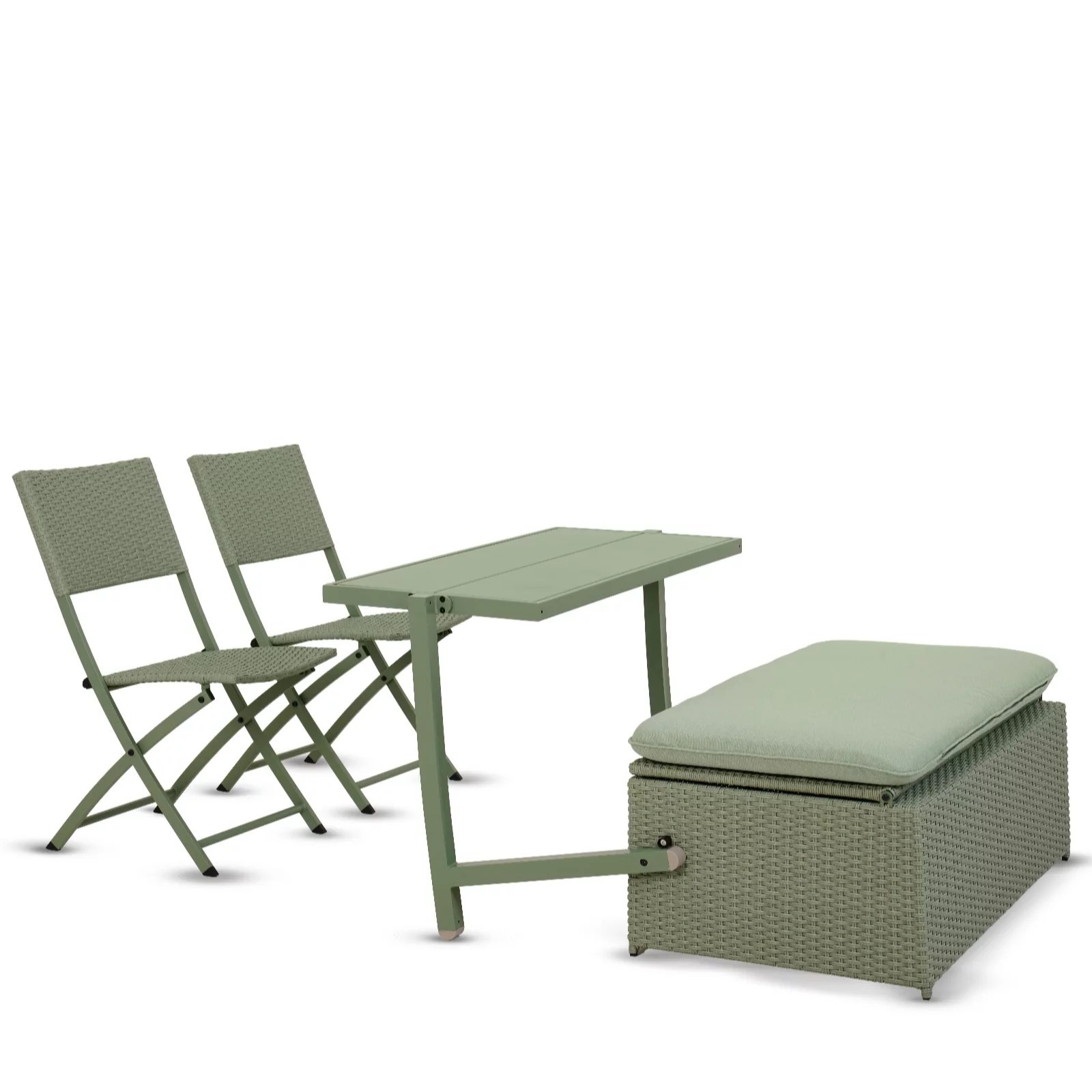 My Garden Stories Multifunctional Garden Storage Bench &2x Chairs QVC UK