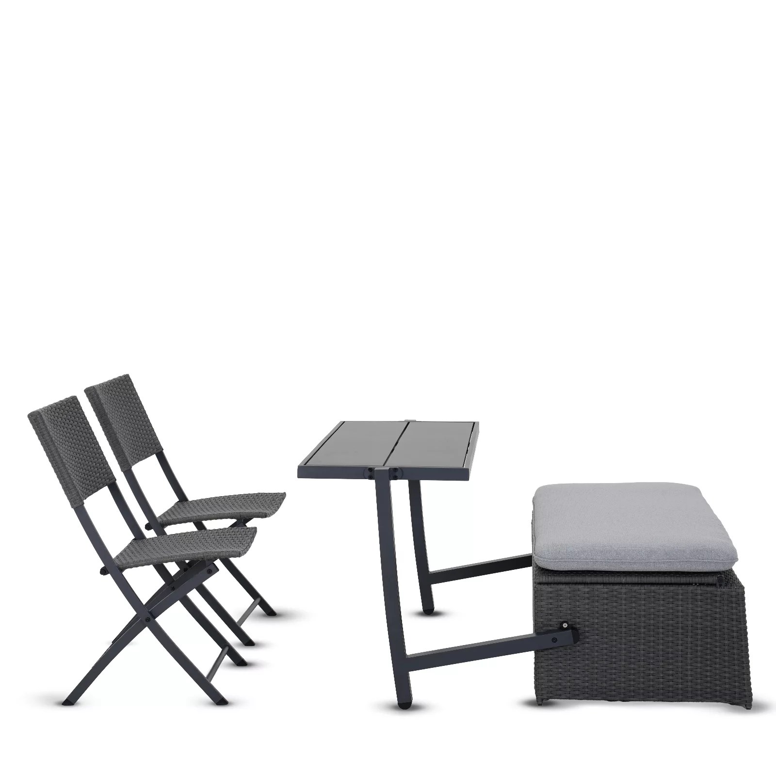 My Garden Stories Multifunctional Garden Storage Bench and 2 x Chairs