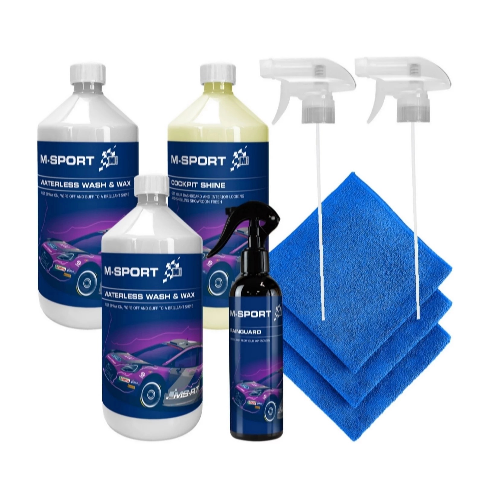 MSport Waterless Wash 7 Piece Car Cleaning Kit QVC UK