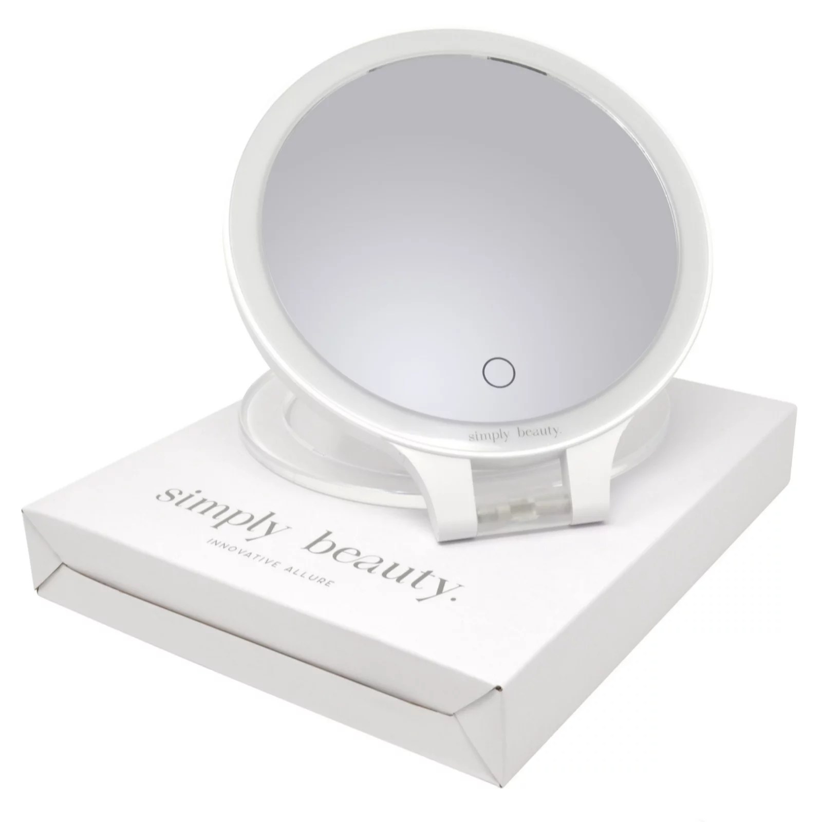 Outlet Simply Beauty Flex Stand LED Vanity Mirror QVC UK