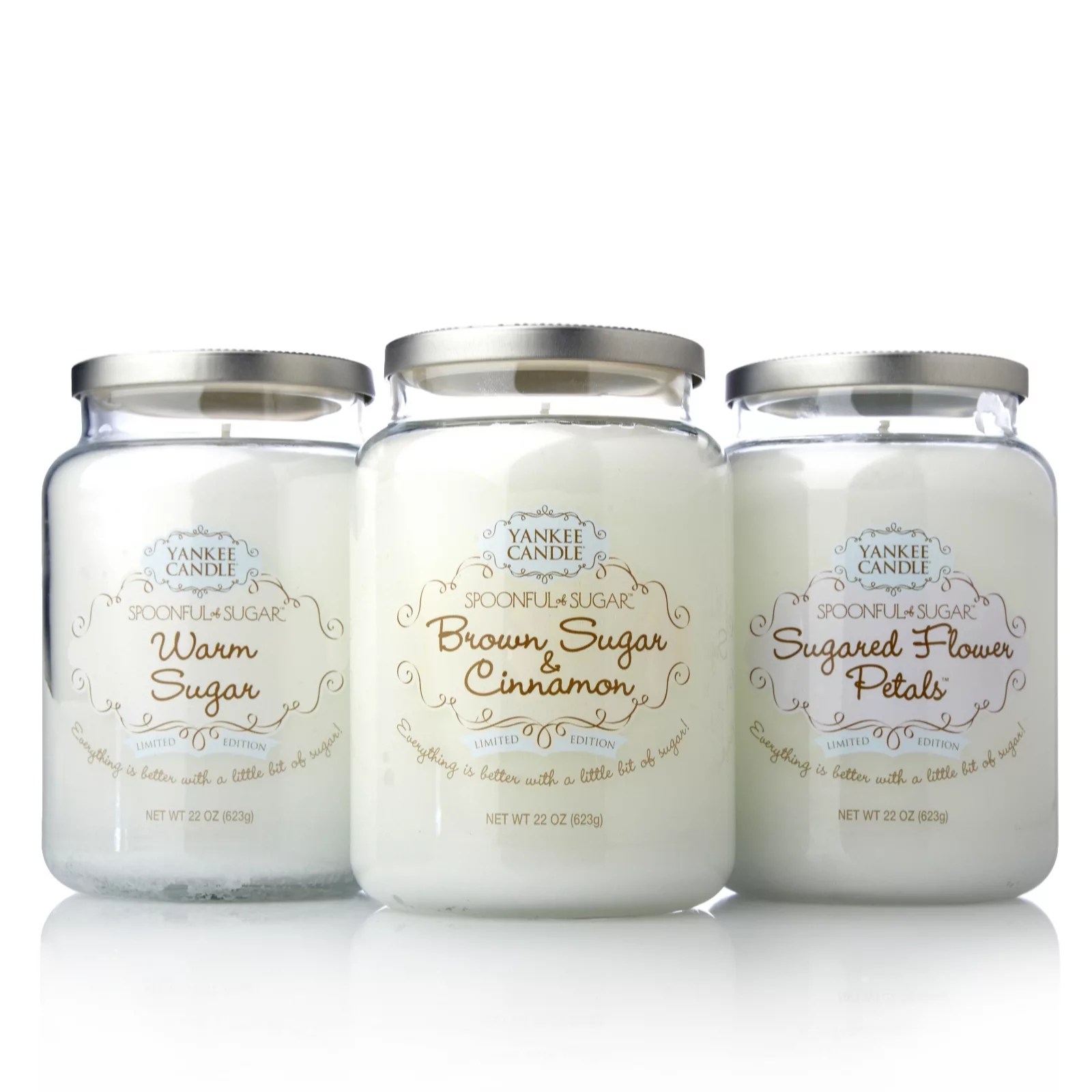 Yankee Candle 3 Special Edition 'Spoonful of Sugar' Large Jars QVC UK