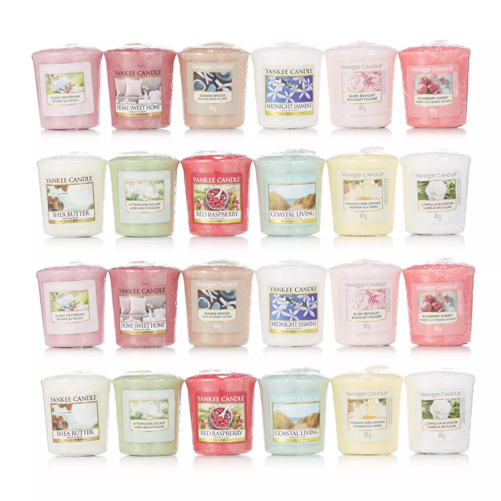 Yankee Candle 24 Piece Votive Collection with Hat Box QVC UK