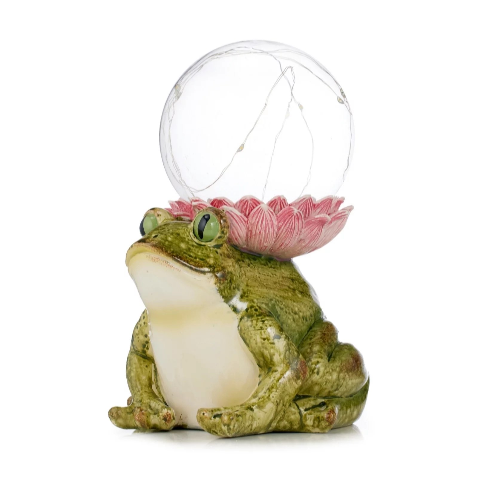 Outlet My Garden Stories Lotus Flower LED Frog QVC UK