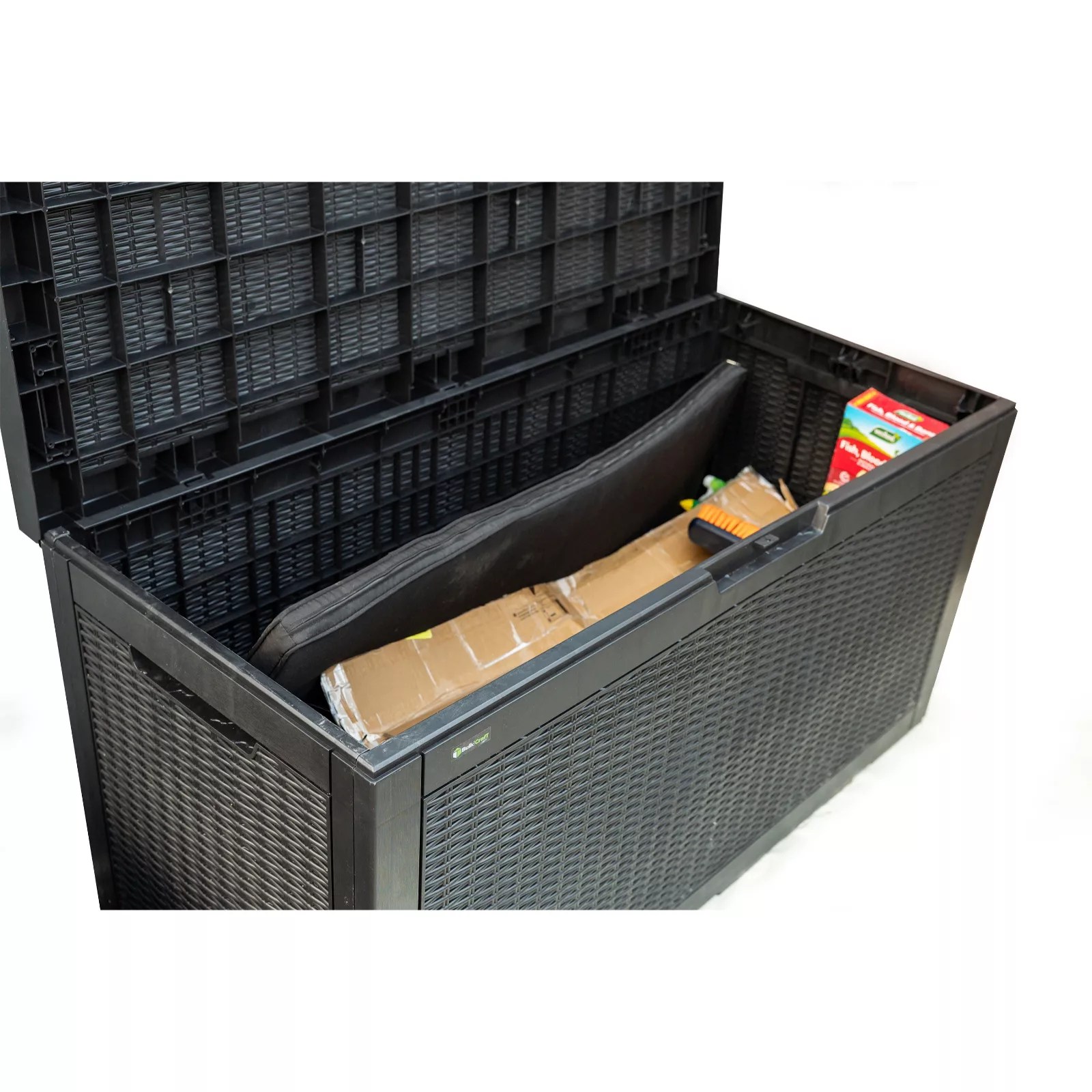 Buildcraft 380 Litre Garden Storage Box with Cushioned Lid QVC UK