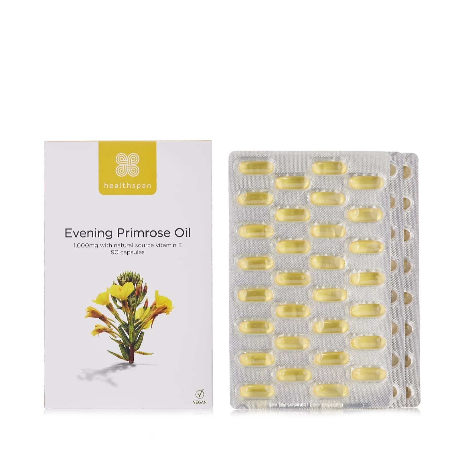 Healthspan Evening Primrose Oil 90 Capsules QVC UK