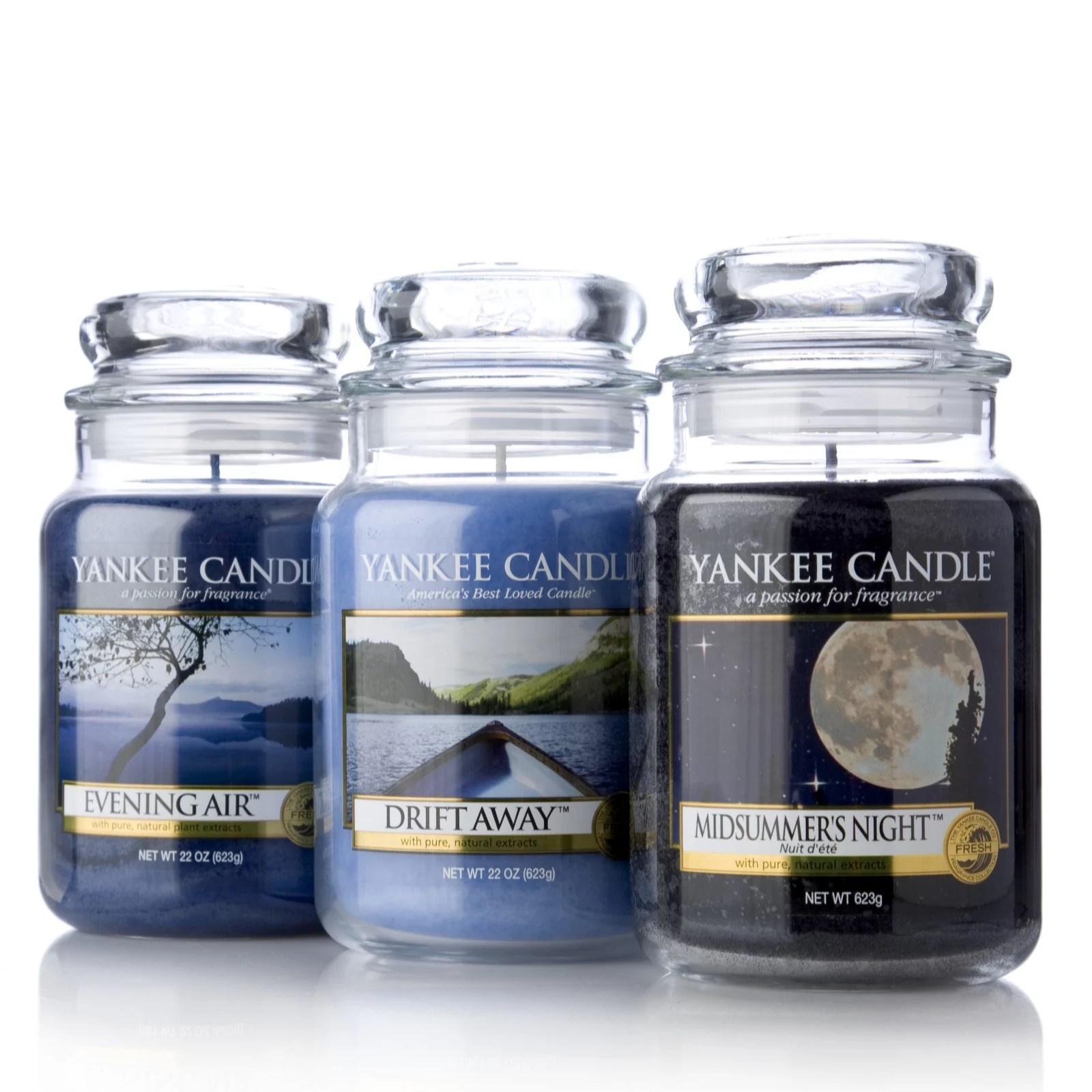 Yankee Candle Set of 3 Outdoor Dreams Large Jar Candles QVC UK