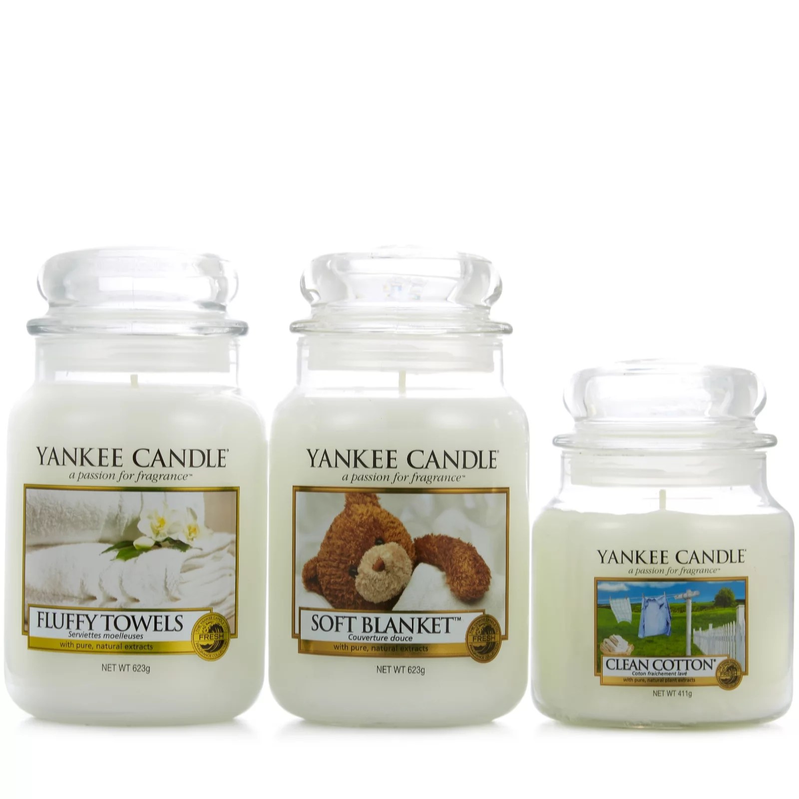 Yankee Candle Set of 2 Large Jars & 1 Medium Jar QVC UK