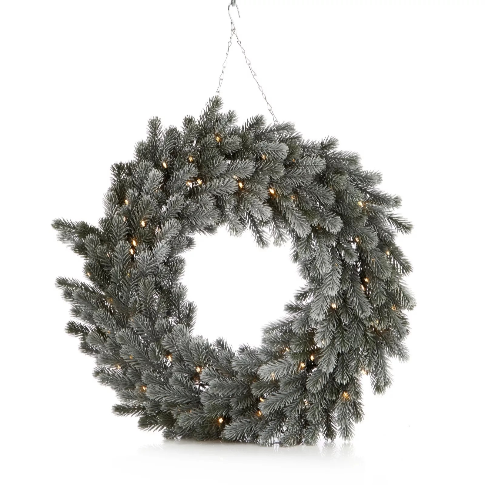 Garden Reflections Outdoor Frosted LED Wreath QVC UK