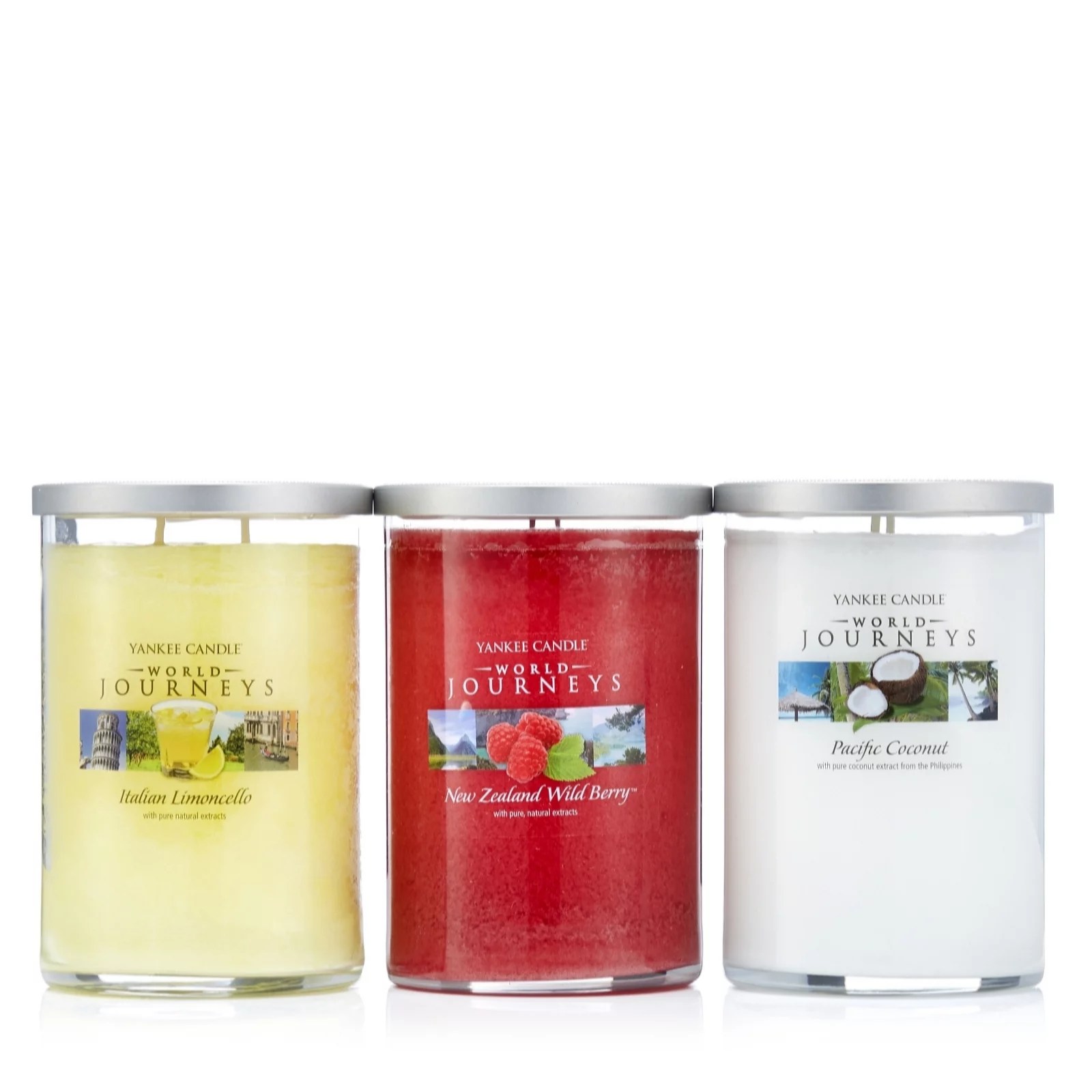 Yankee Candle Set of 3 USA Special 2 Wick World Journeys Tumblers QVC UK