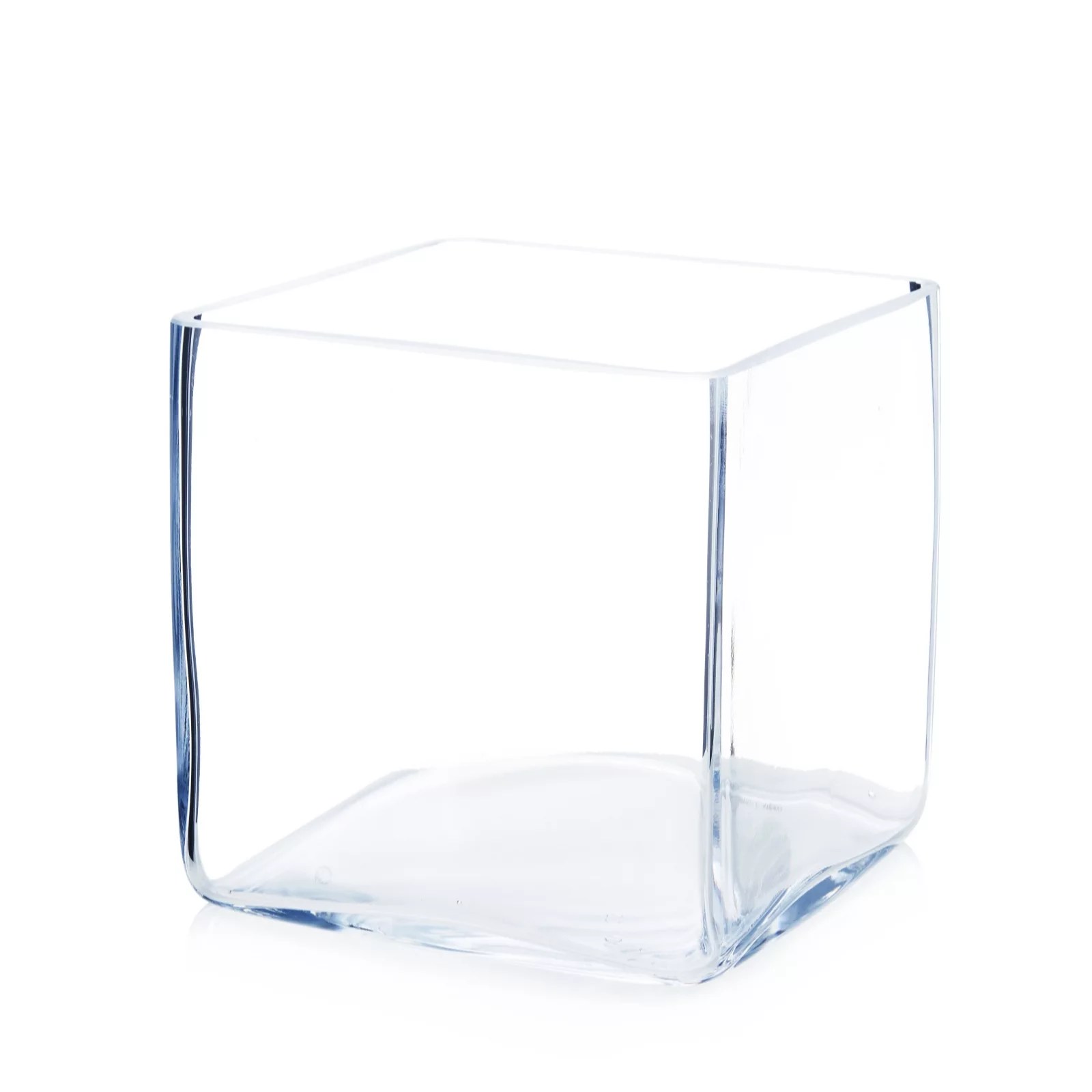 Peony Clear Cube Vase QVC UK