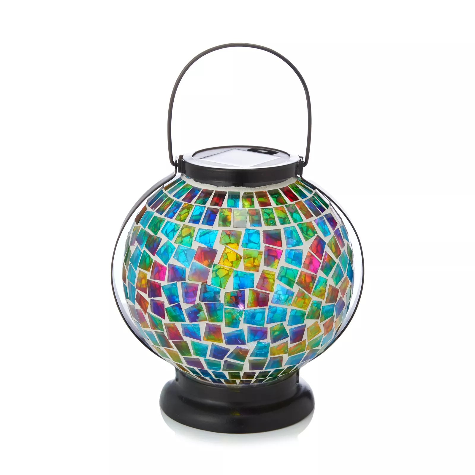 Garden Reflections Solar Rainbow Mosaic Lantern QVC UK