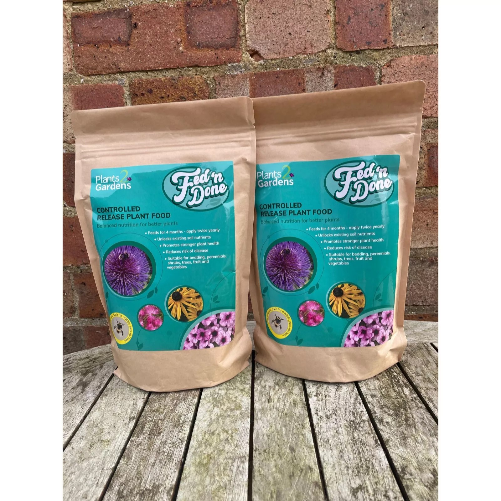 Plants2Gardens Fed N Done Plant Food Twin Pack QVC UK