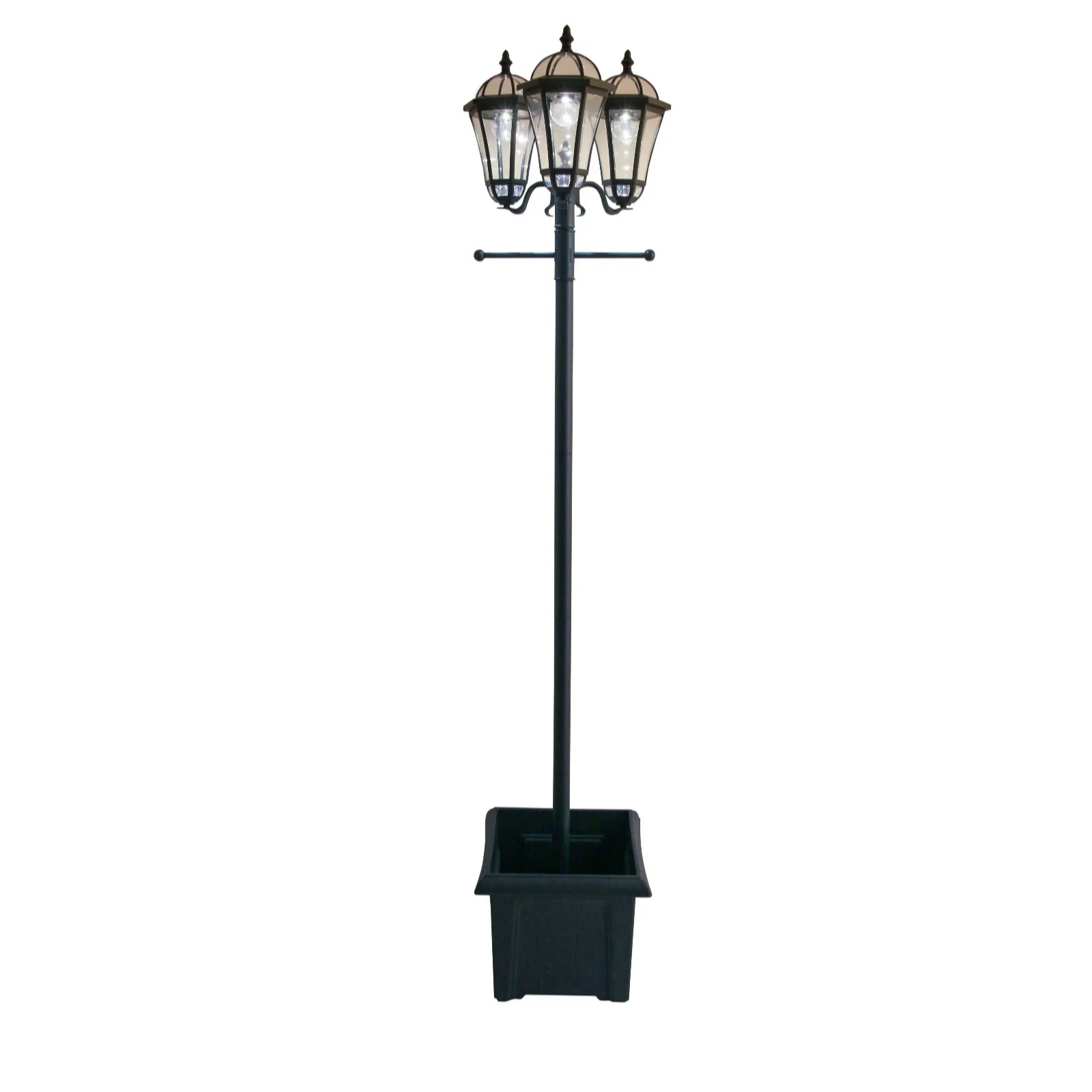 Outdoor Solar Lamp Post With Planter - Outdoor Lighting Ideas