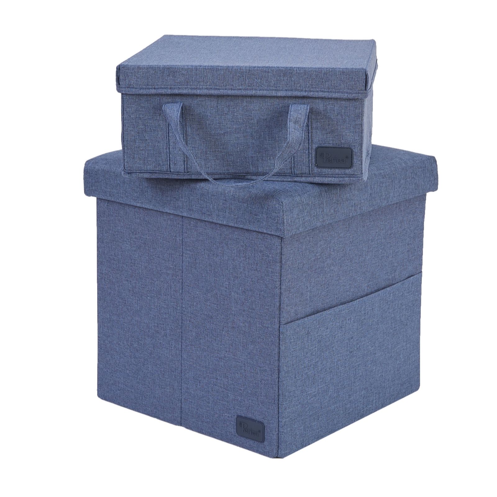 Periea Folding Laptop Stand Ottoman with Internal Storage Box QVC UK