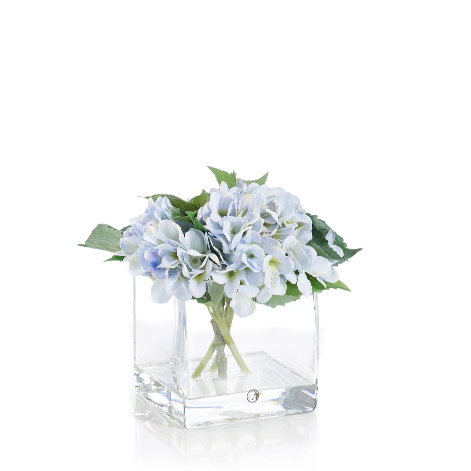 Peony Floral Arrangement in Clear Cube QVC UK