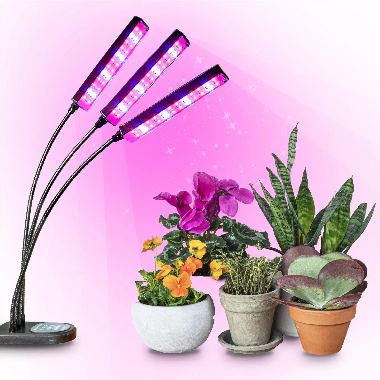 Bell & Howell Grow Burst LED Flexible 3 Head Grow Light QVC UK