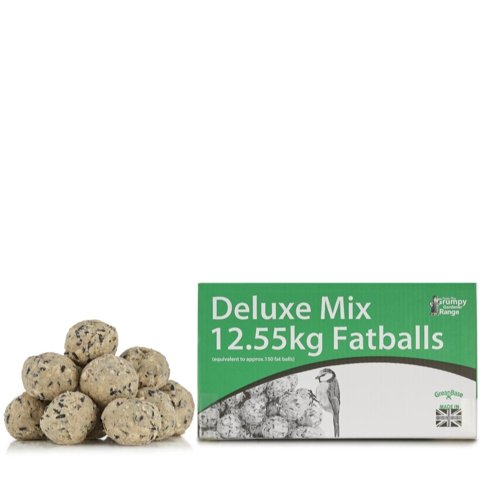Grumpy Gardener 12.55kg Deluxe Mix Wild Bird Food Fatballs QVC UK