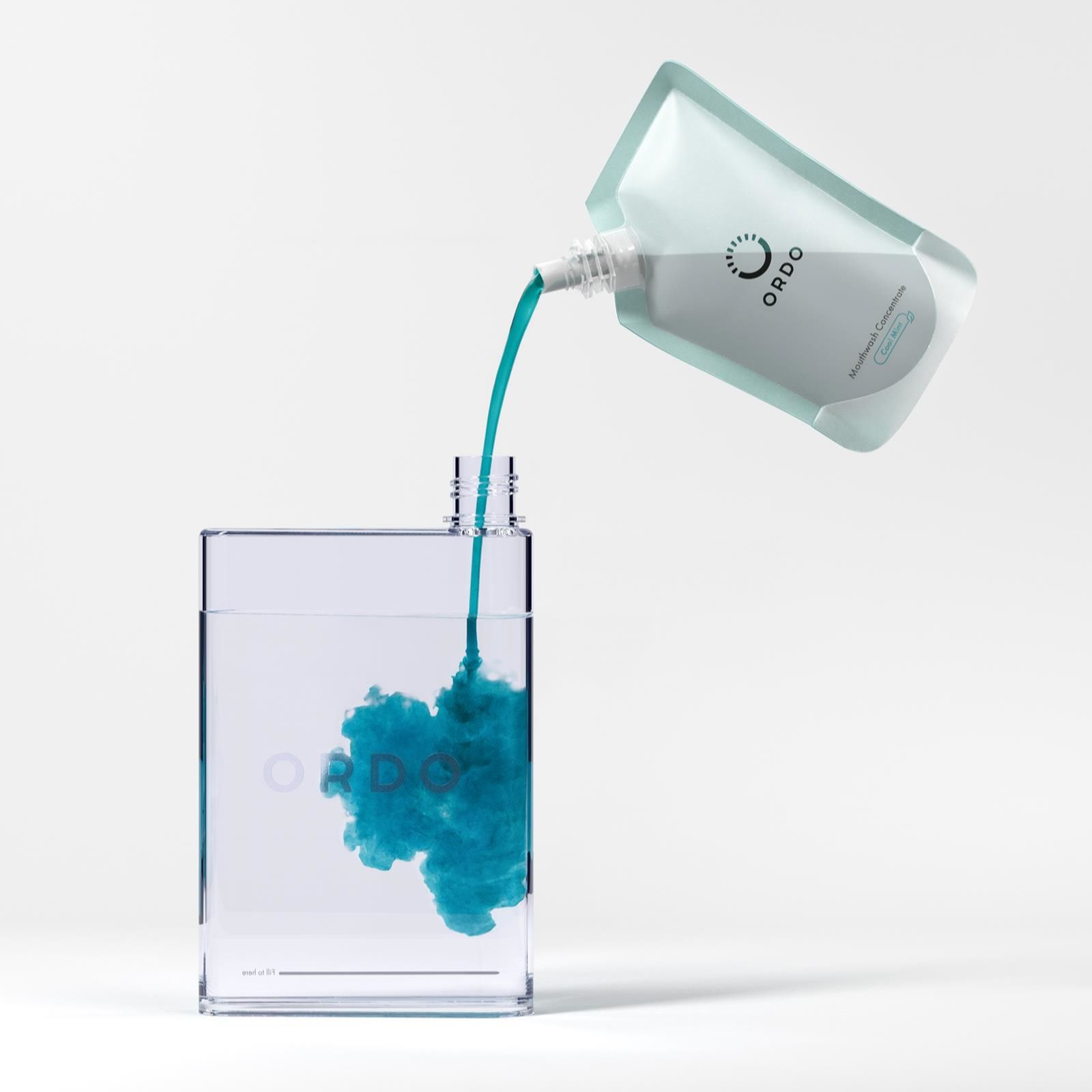 Ordo Reusable Mouthwash Bottle & Concentrate Bundle QVC UK