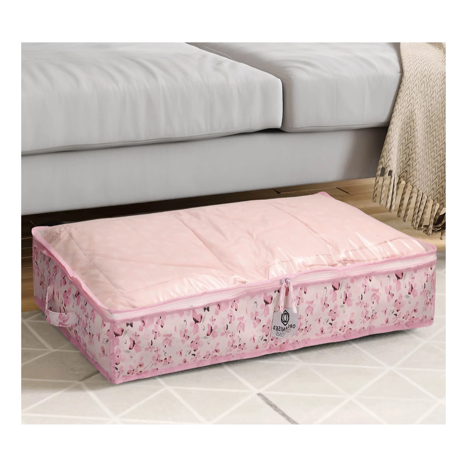 Organised Options Set of 2 Anti Bacterial Printed Underbed Storage QVC UK
