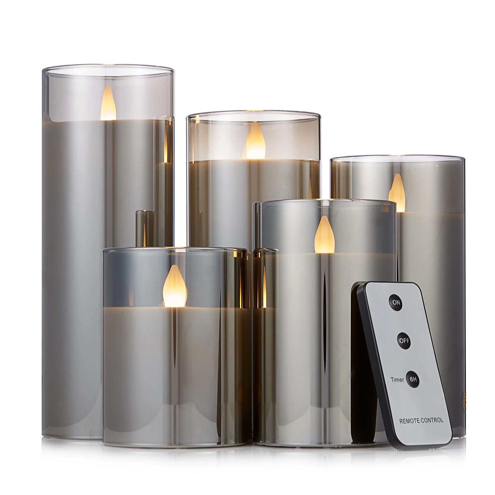 BundleBerry by Amanda Holden Set of 5 Flameless Candles with Remote