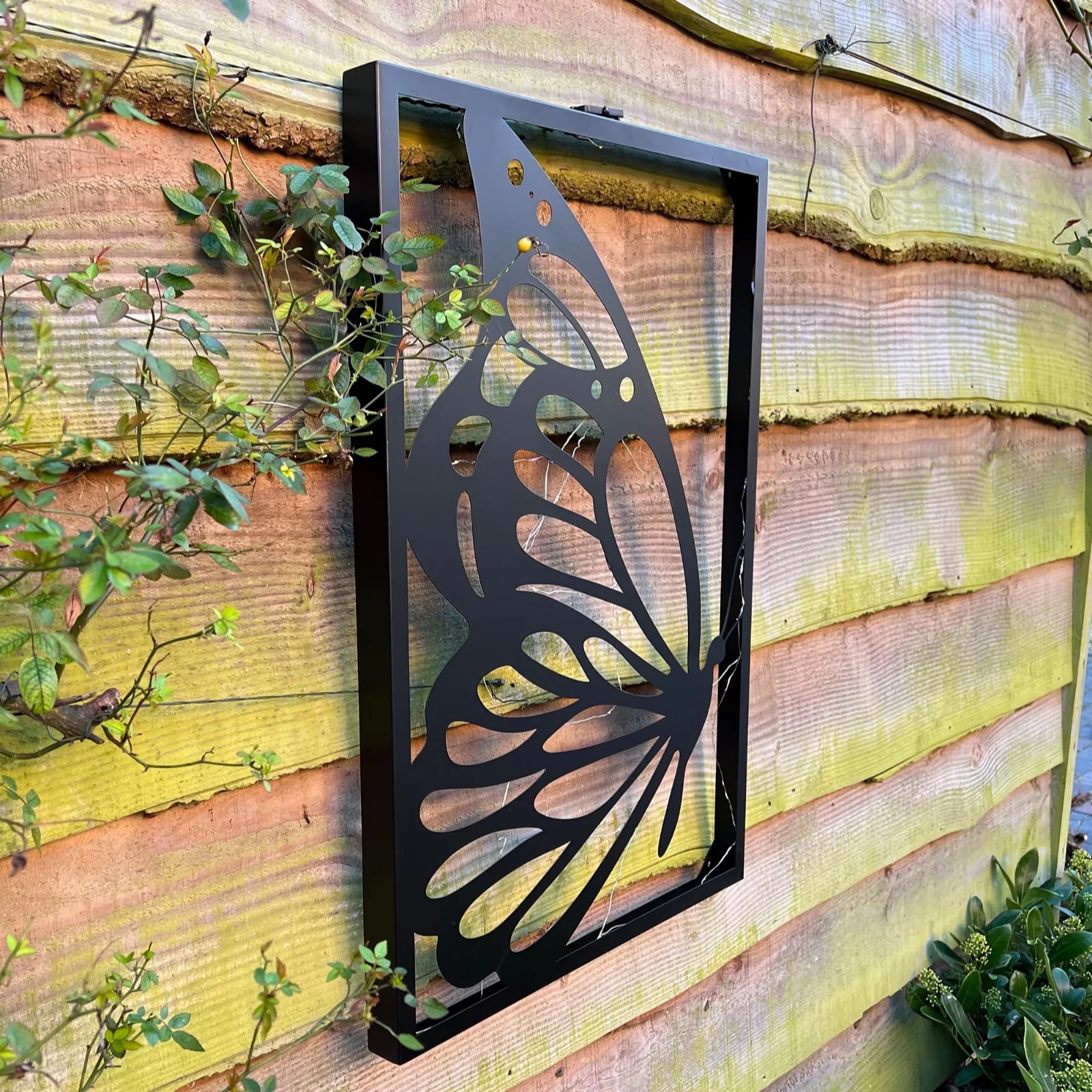Home2Garden Solar LED Buterfly Wall Decor QVC UK