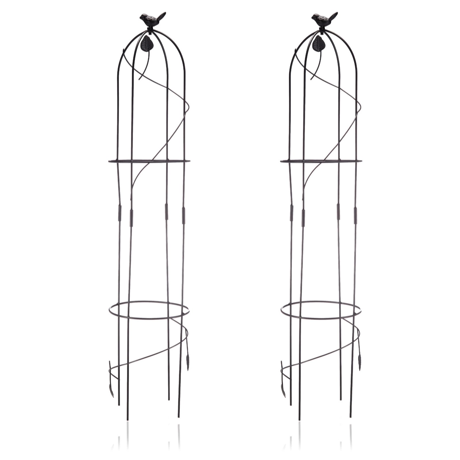 Grumpy Gardener Set of 2 Decorative Plant Supports QVC UK
