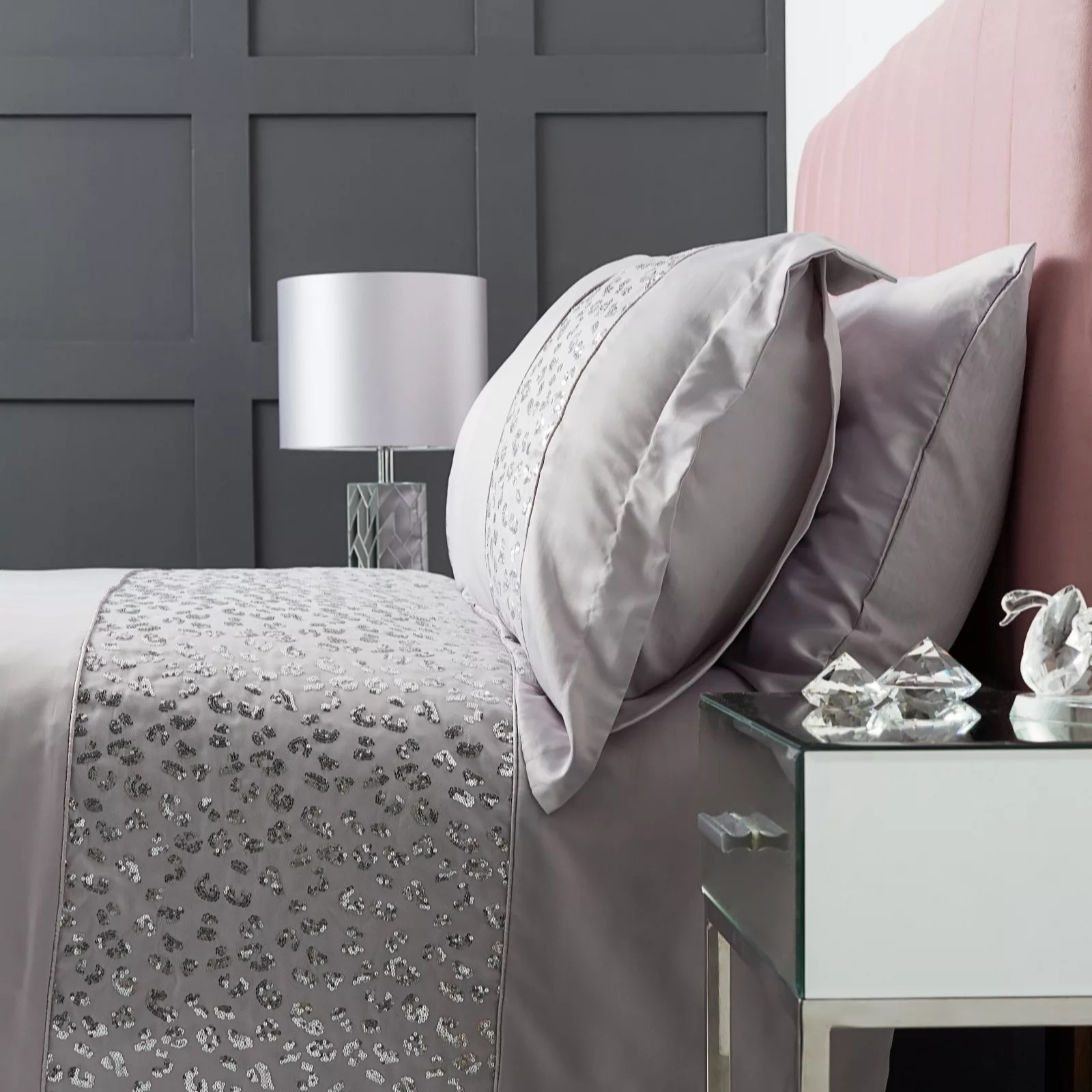 Outlet Julien Macdonald Sequin Animal Print 6 Piece Bedding Set QVC UK