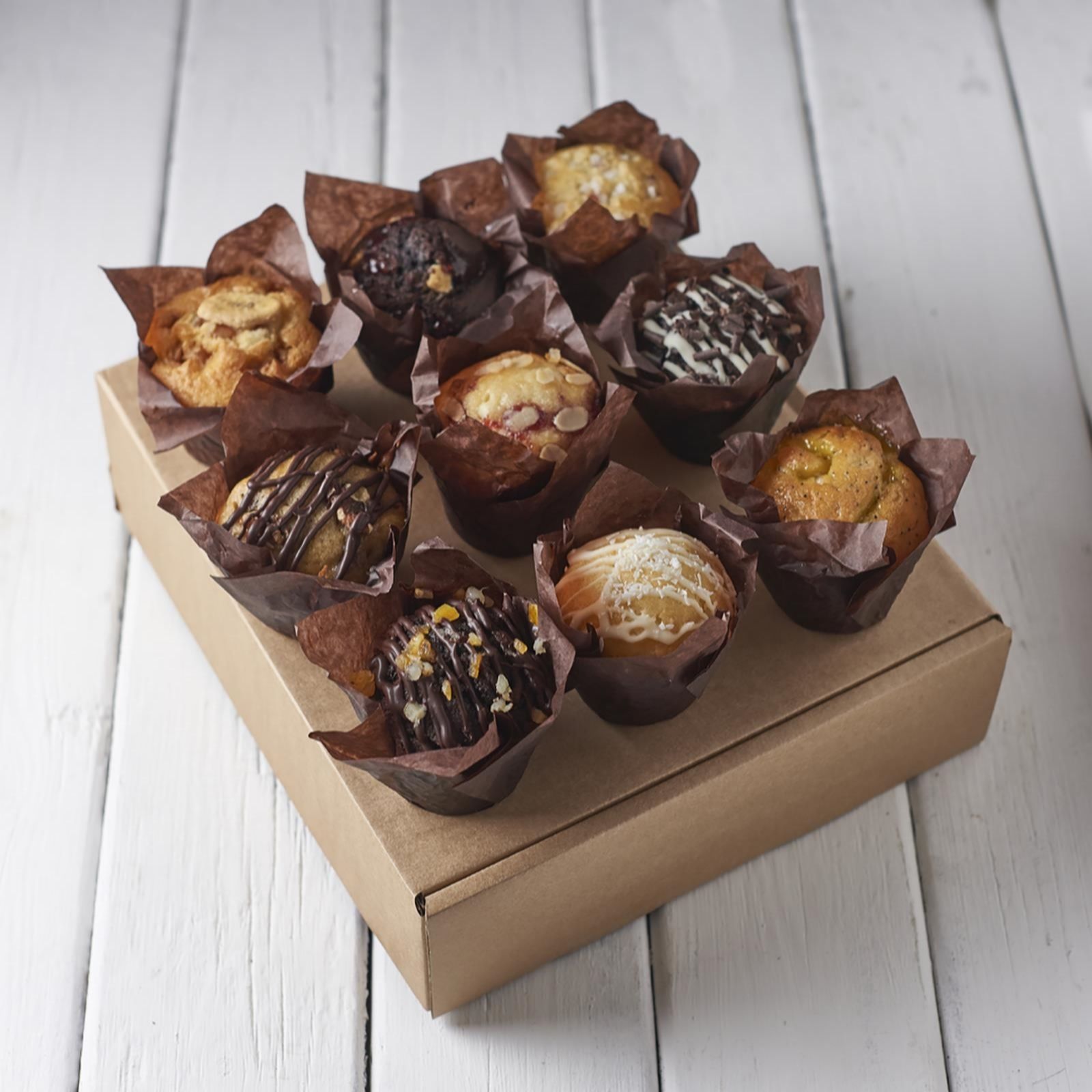The Original Cake Company Luxury 9 Piece Assorted Muffins QVC UK