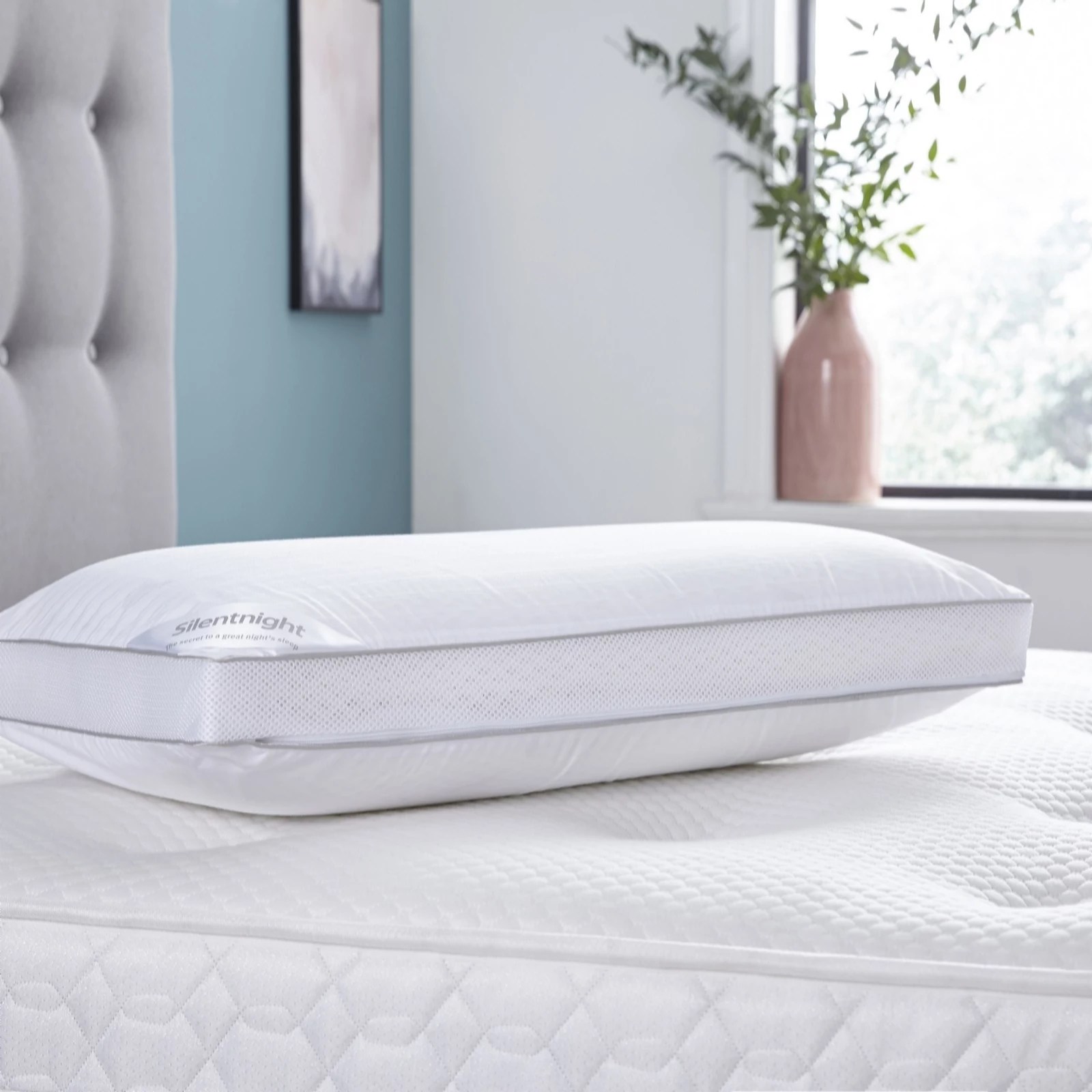 Silentnight Cotton Breeze Set of 2 Memory Foam Pillows QVC UK