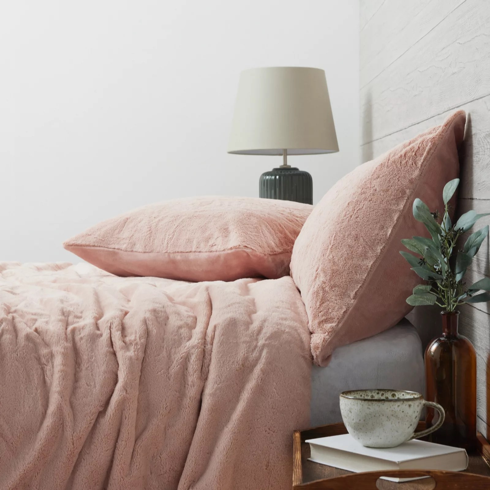 Cozee Home Faux Fur and Velvetsoft 3 Piece Duvet Set QVC UK