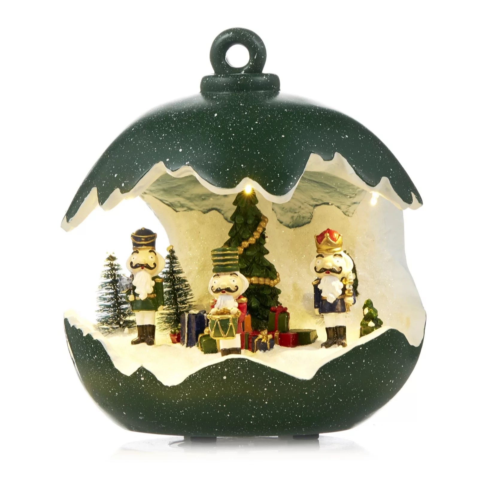 Outlet Santas Express PreLit Sphere with Christmas Character Scene