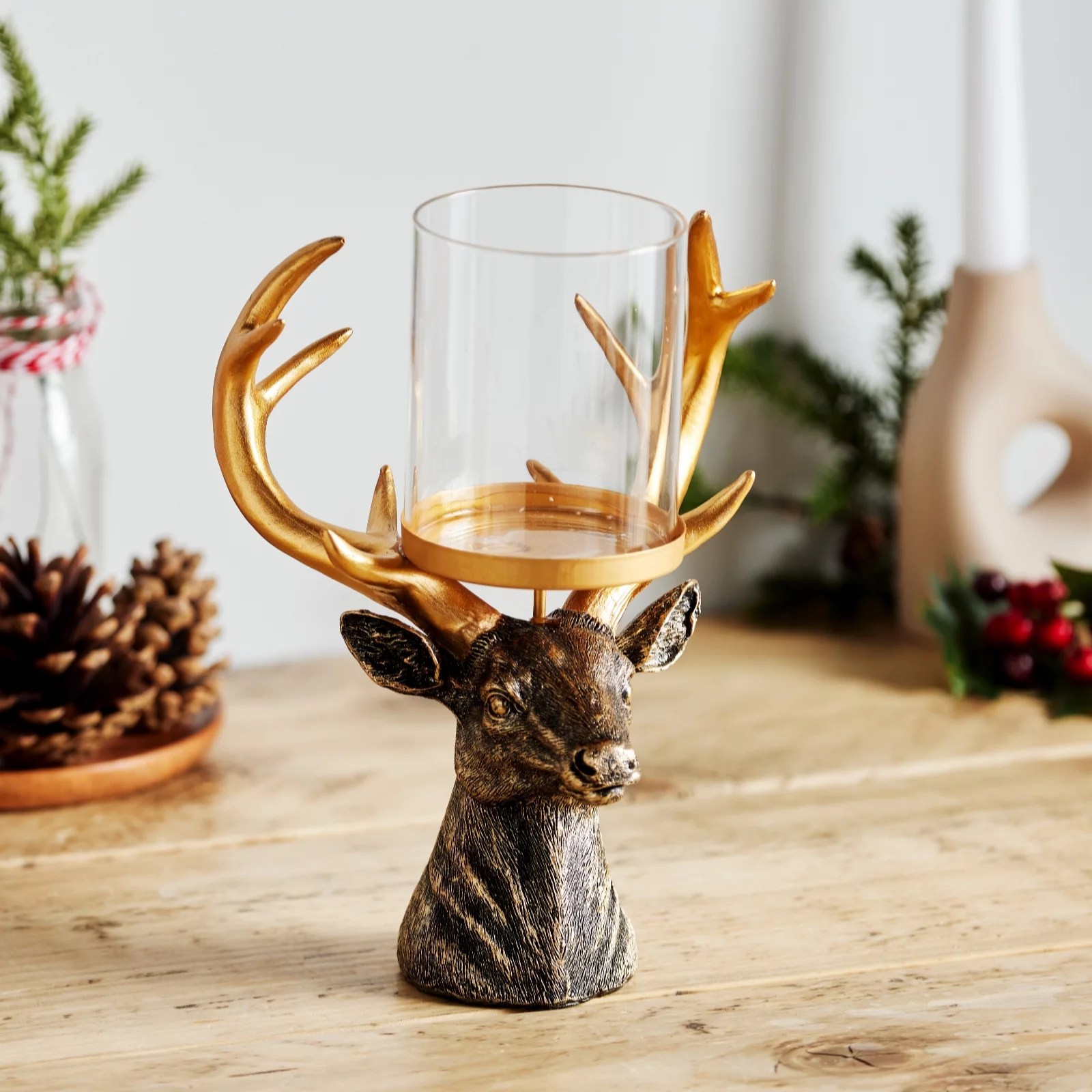 Alison Cork Stag Candle Holder QVC UK