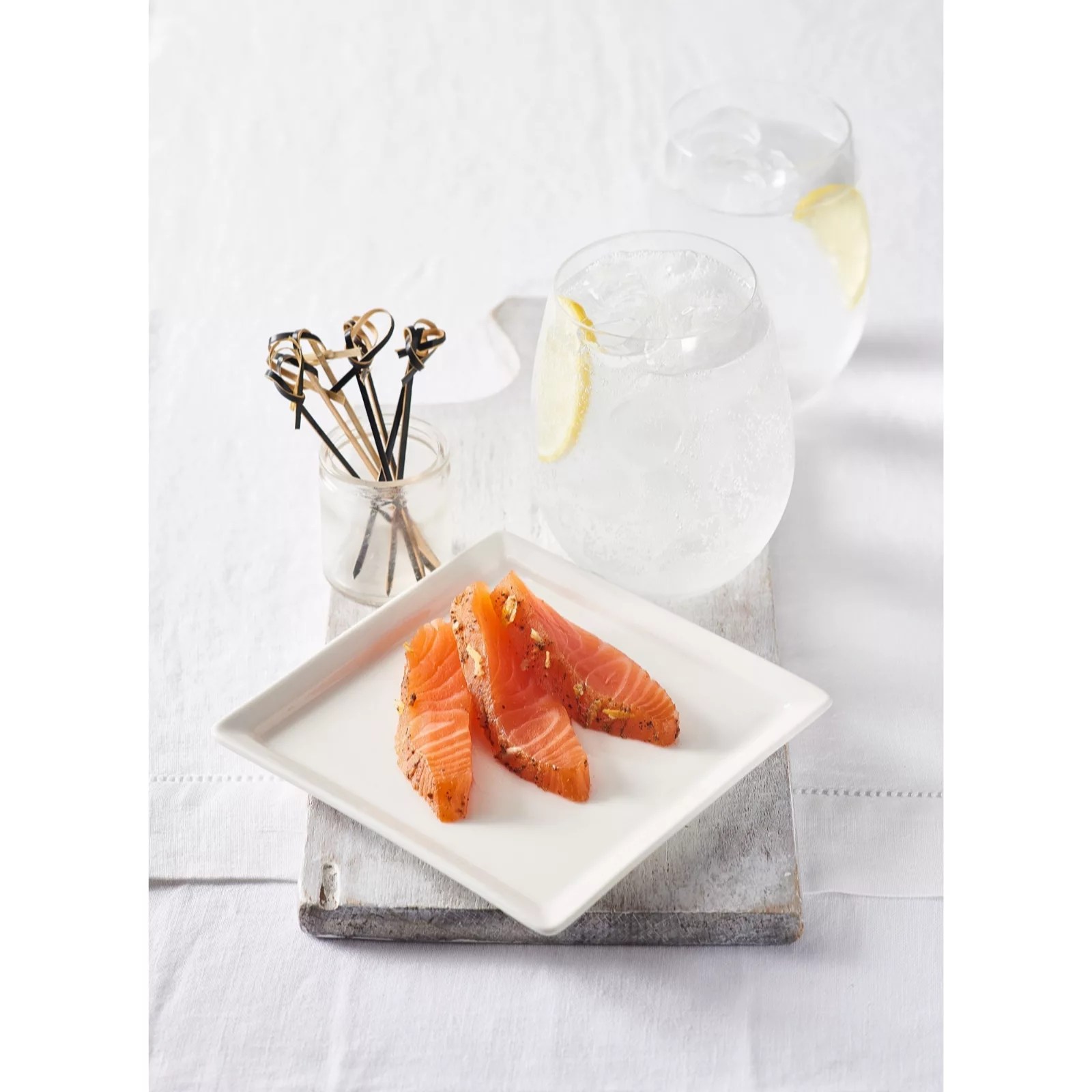 H Forman & Son 2pc Gin & Tonic Cured Royal Fillet Smoked Salmon QVC UK