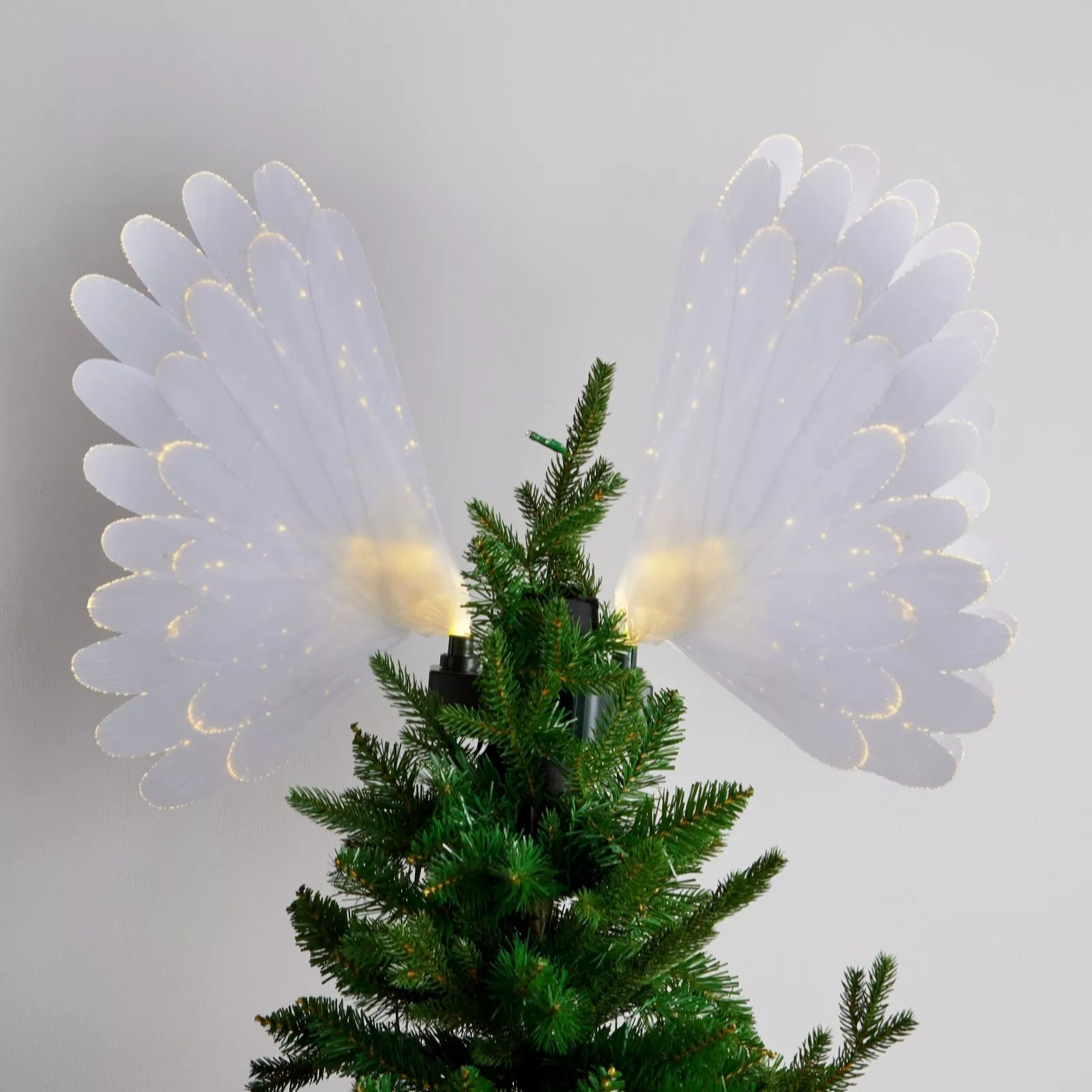 Mr Christmas Fibre Optic Angel Wing Tree Topper QVC UK