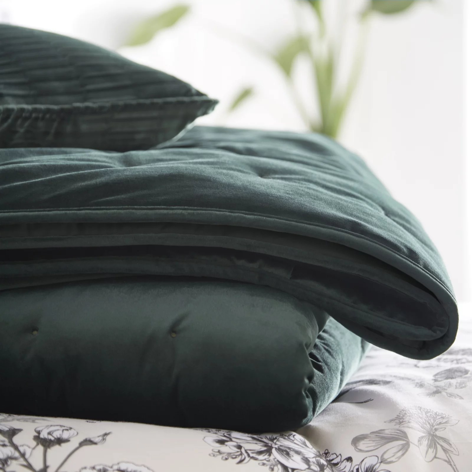 Karen Millen Velvet Quilted Throw QVC UK