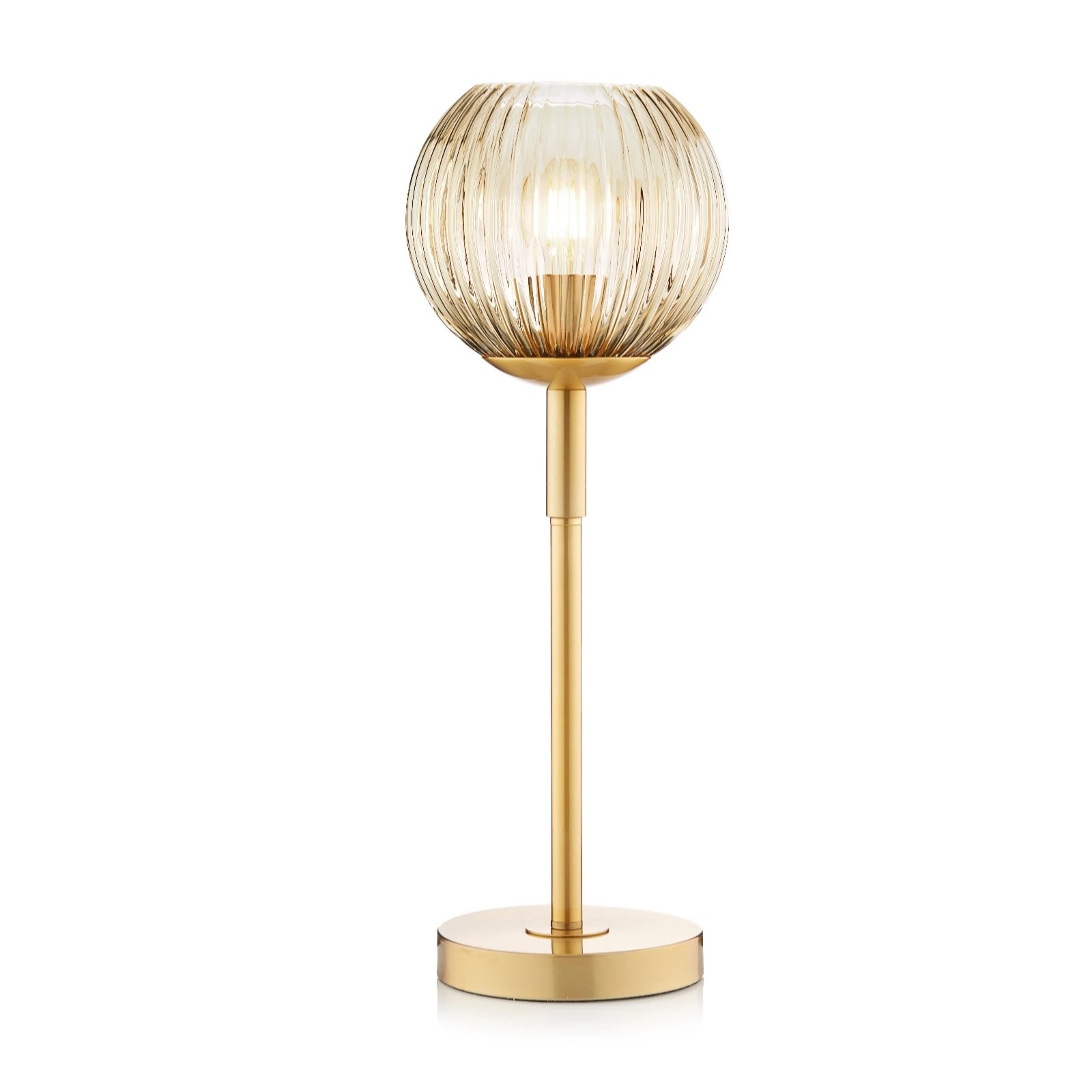 BundleBerry By Amanda Holden Round Fluted Glass Lamp QVC UK