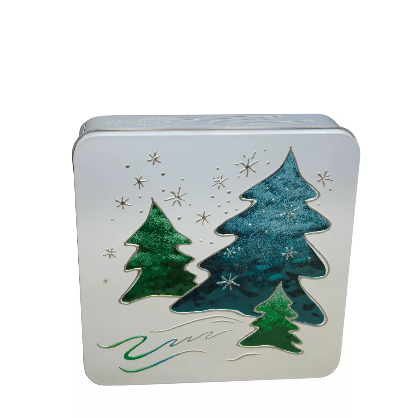 Churchills Set of 2 Christmas Tree Biscuit Tins 225g QVC UK