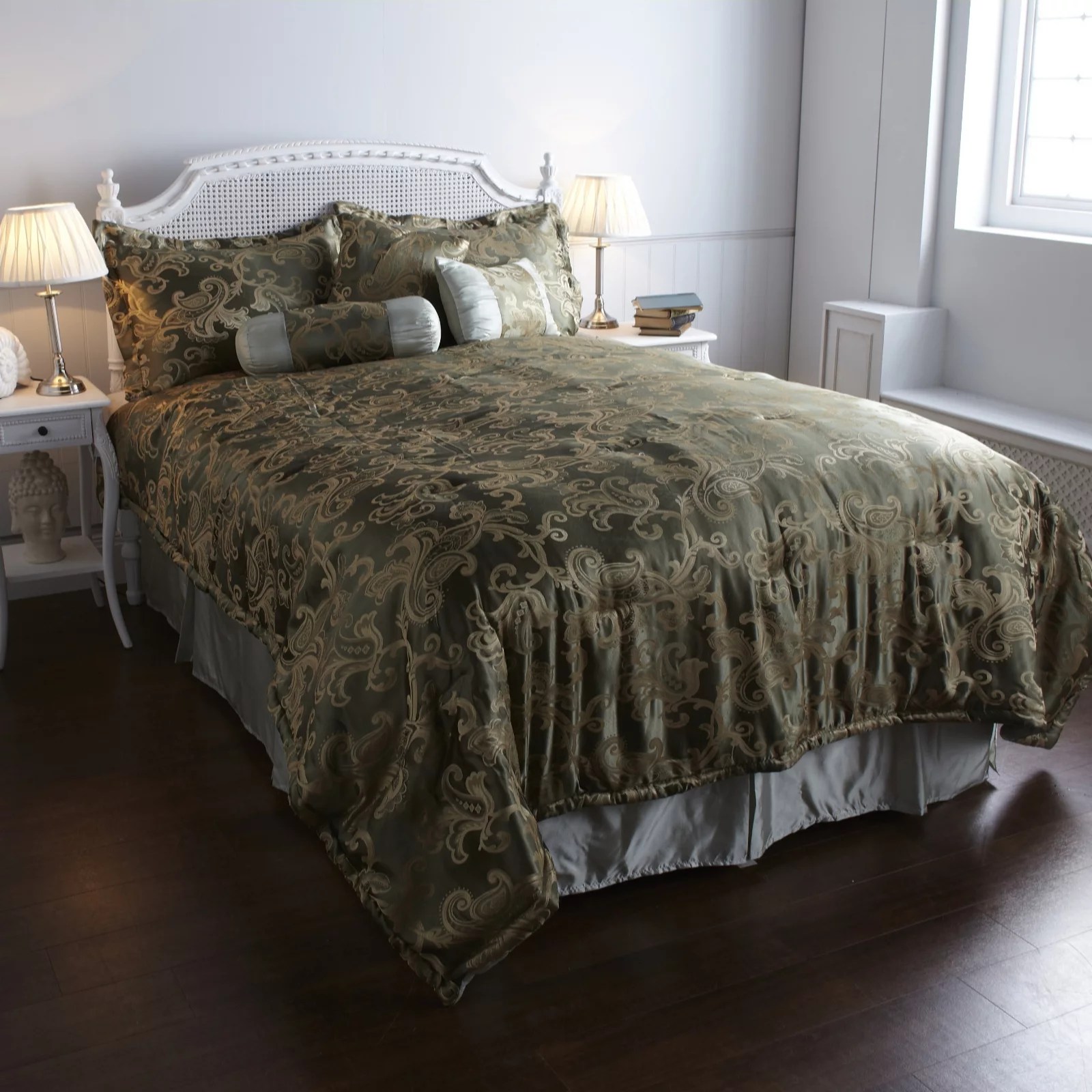 Mayfair Manor Alesha 7 Piece Comforter Set QVC UK