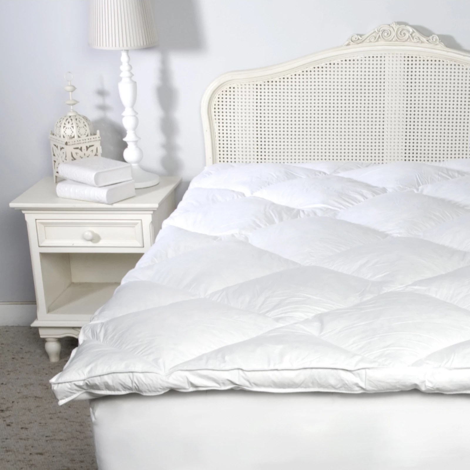 Northern Nights Diamond Baffle Eurofeather Featherbed QVC UK