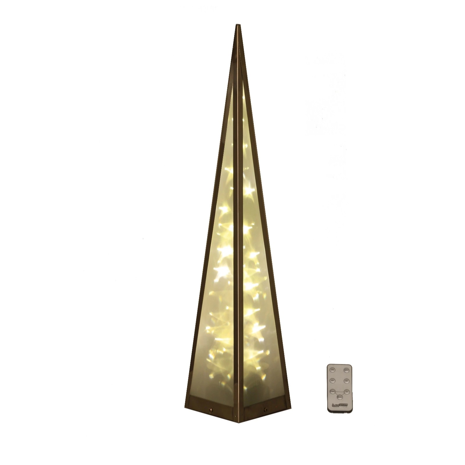 Luxform Indoor/Outdoor 3D Effect LED Rotating 60cm Pyramid QVC UK