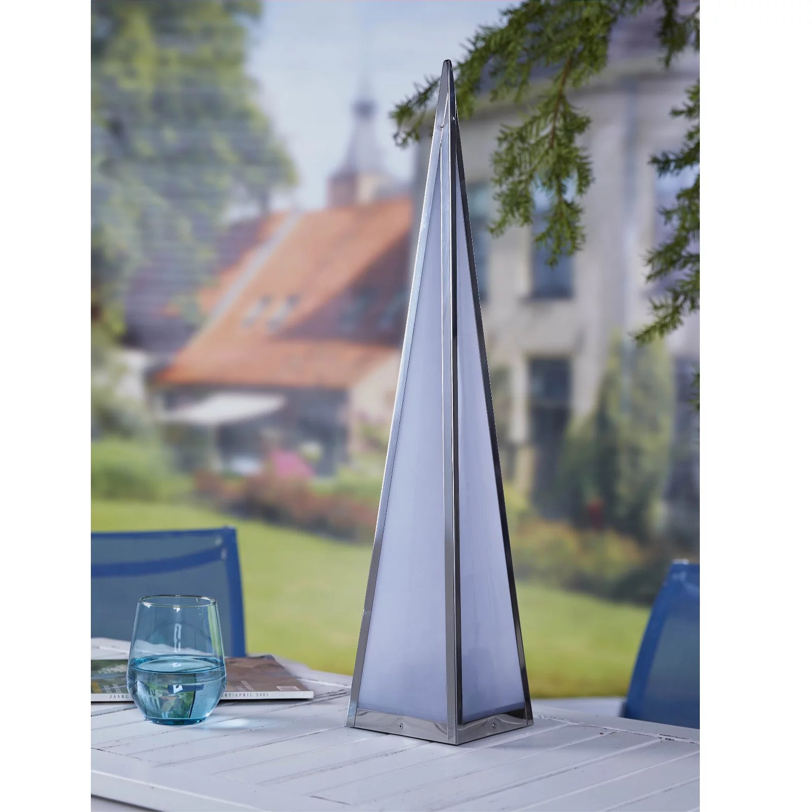 Luxform Indoor/Outdoor 3D Effect LED Rotating 60cm Pyramid QVC UK