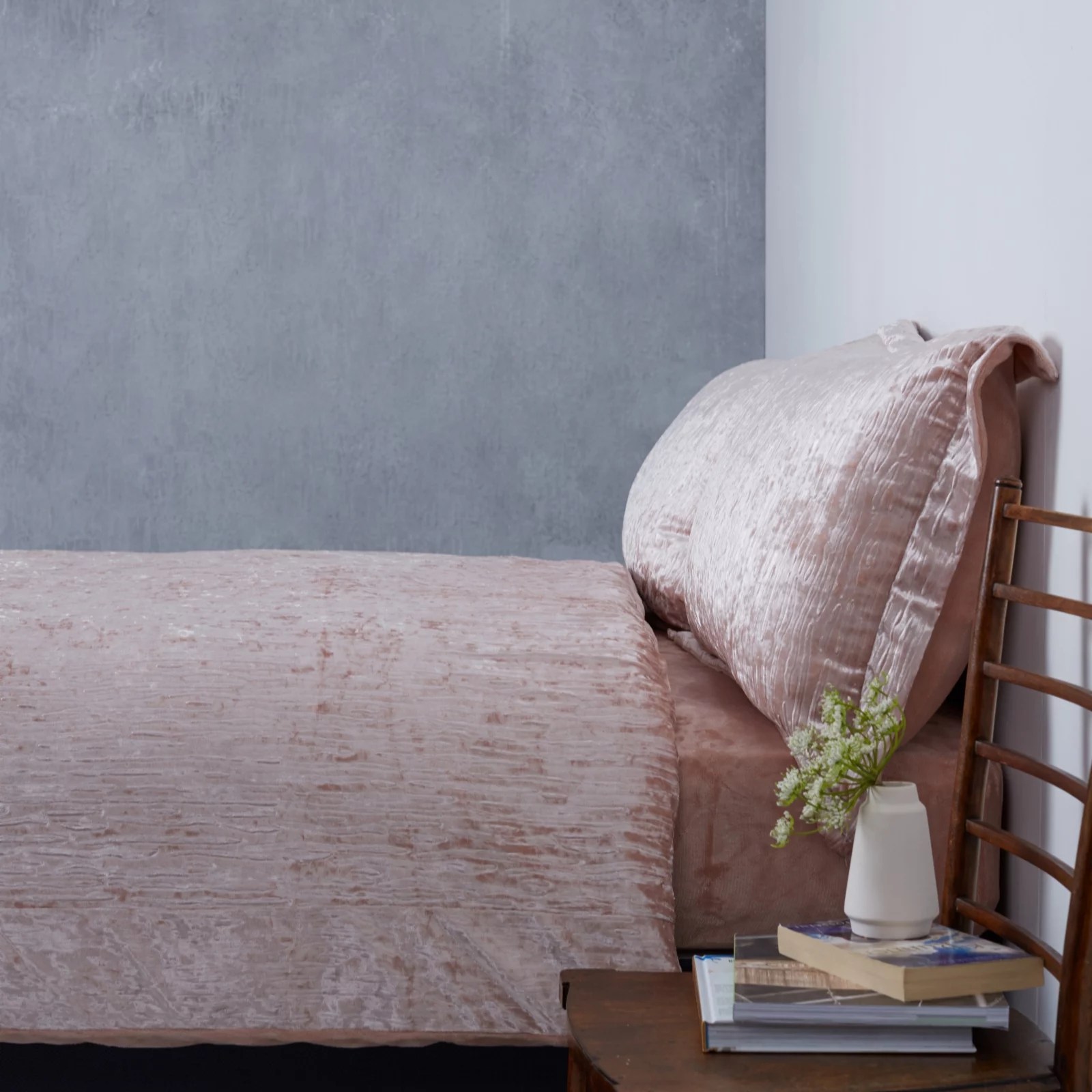 Cozee Home Crushed Velvet 4 Piece Duvet Set QVC UK