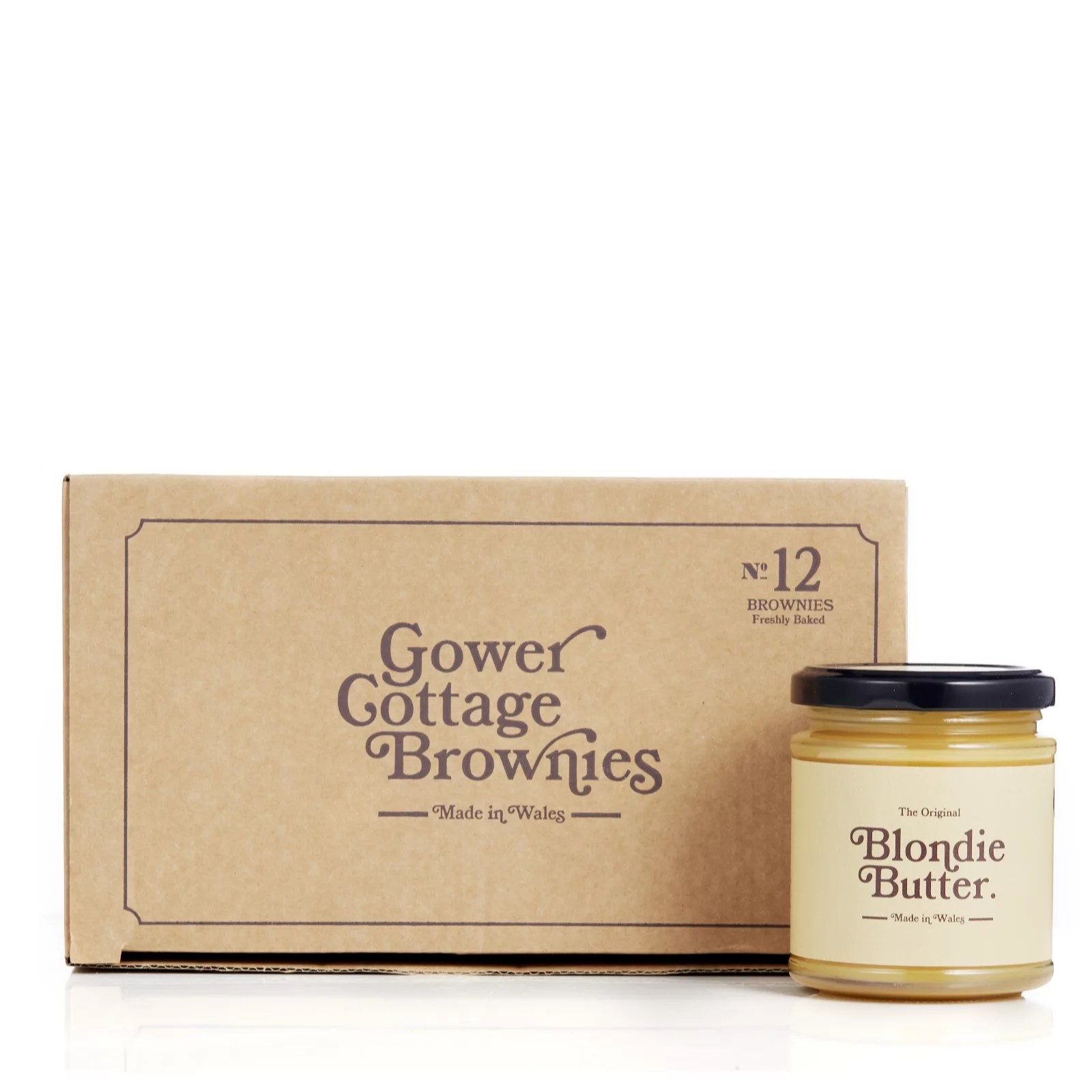 Gower Cottage 12 Chocolate Brownies & Salted Caramel Blondie Butter
