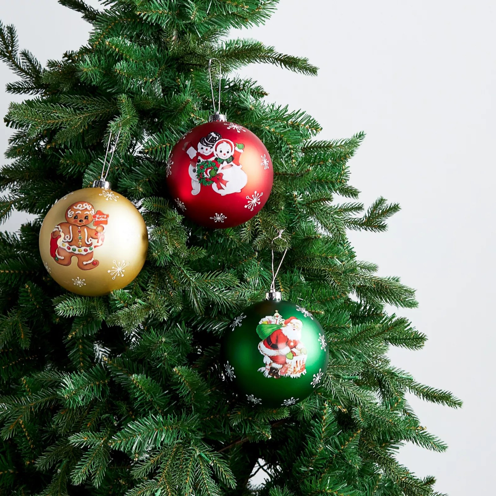 Mr Christmas Set of 3 Shatterproof Oversized Ornaments QVC UK