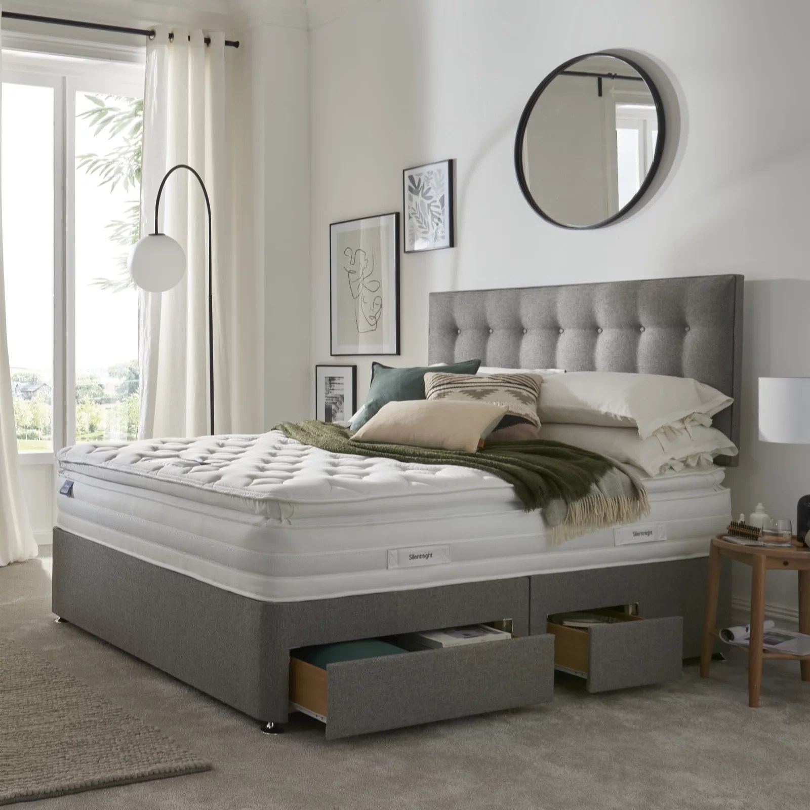 Silentnight Comfort Pure 1800 Pocket Pillowtop Mattress & Divan QVC UK